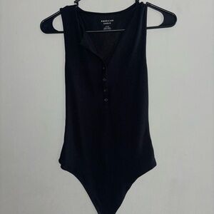 American Eagle Black Sleeveless Bodysuit